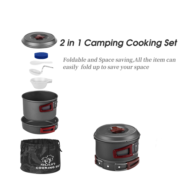 Juego de utensilios de cocina para acampar