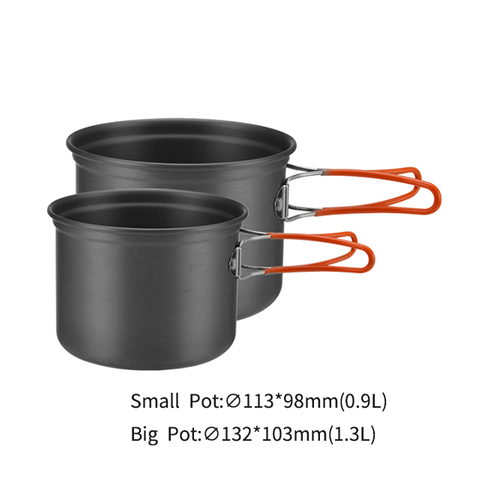 Juego de utensilios de cocina ligeros de aluminio para acampar BL200-C17