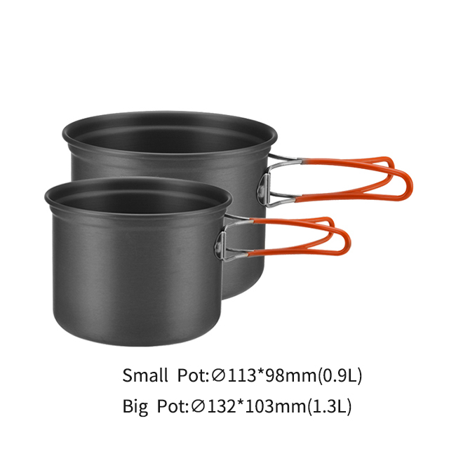 Juego de utensilios de cocina ligeros de aluminio para acampar BL200-C17