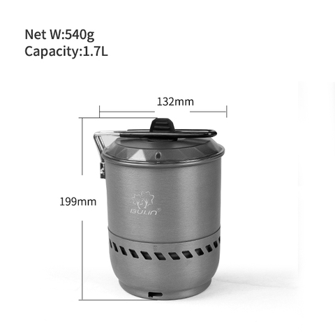 Juego de utensilios de cocina para acampar anidados de aluminio al aire libre