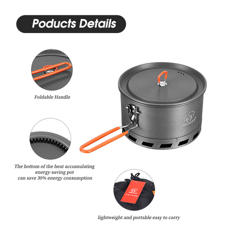 Juego de utensilios de cocina para acampar