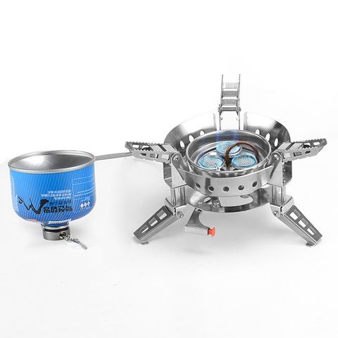 Estufa de gas para acampar Big Power Table con escudo 