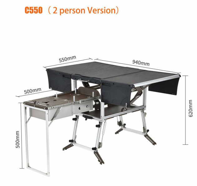 Cocina Móvil C550 (Versión 2 personas)